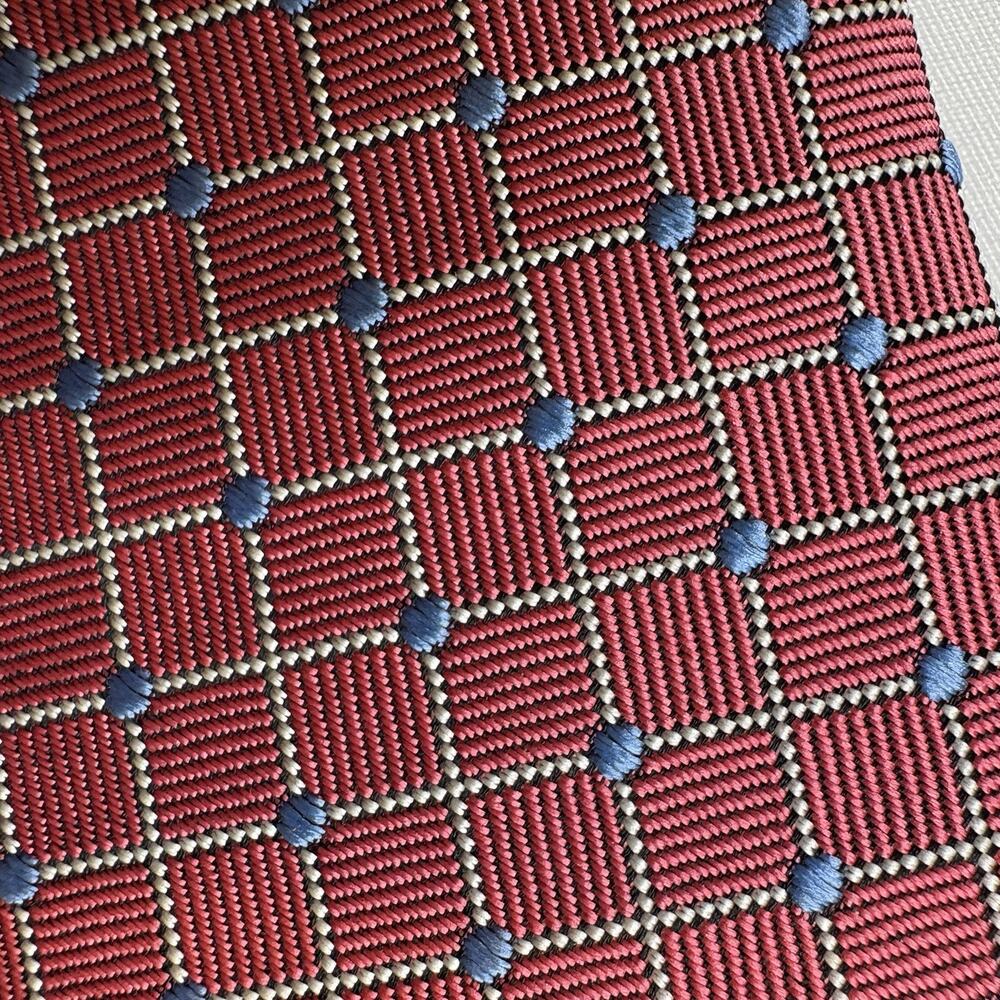 Brooks Brothers Red Geometric‎ Pattern Tie Power Suit Preppy Investment Banker
